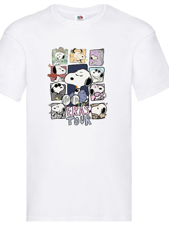 Tstudio Бяла Тениска Snoopy Eras Tour Original 100% Памук No4