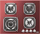 Lofra Independent LPG Hob 56x48cm Red