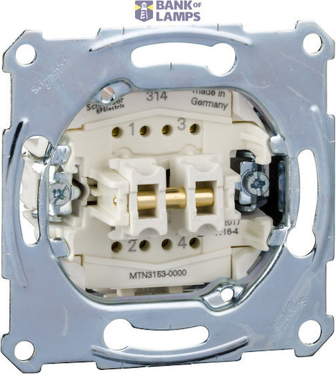 Inserție Dublă Pentru Buton 1 Contact Normal Deschis + 1 Contact Normal Închis 1 Pol 10 A CA 250 V Cu Șurub