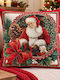 Коледна Калъфка за Възглавница Испански Плат Santa Ribbon 45x45 Lh2026827