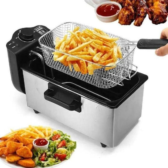 Sokany SK-10128 Fritteuse 3,5 l Silber