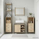 vidaXL Bathroom Vanity Unit Without Sink with Mirror W40xD36xH200.5cm Sonoma Oak
