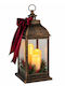 Koopman Lampion de Crăciun Negru cu Baterii 58x23.5 cm