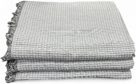 SpitiBazaar Grey Throws Set 3 pcs