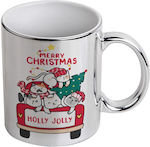 Koupakoupa Weihnachtlicher Keramikbecher Silber...