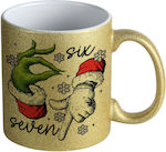 Koupakoupa Weihnachtlicher Keramikbecher, Goldf...