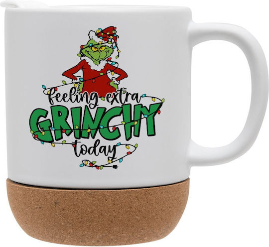 Koupakoupa Grinch Feeling Extra Grinchy Today Weihnachtlicher Keramikbecher Weiß 9 cm 330 ml (Mit Personalisierung)