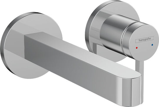 Hansgrohe Finoris Комплект смесител и чучур за вграждане за умивалник Сребрист