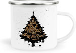 Koupakoupa Weihnachtlicher Metallbecher mit Bäu...
