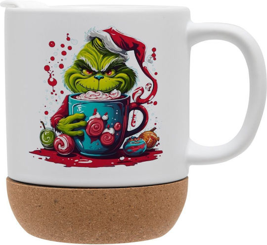 Koupakoupa Giggling Grinchy Galore Weihnachtlicher Keramikbecher 9 cm 330 ml