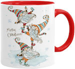 Koupakoupa Weihnachtlicher Keramikbecher Zwerge...