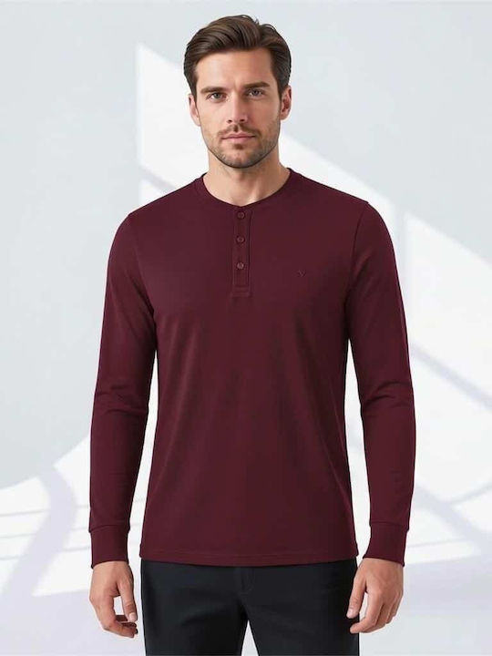 Bluză cu Mâneci Lungi Burgundy