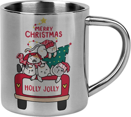 Koupakoupa Weihnachtlicher Kaffeebecher 7,5 cm 300 ml