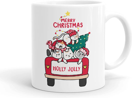 Koupakoupa Weihnachtlicher Keramikbecher Braun 330 ml