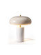 Koopman Metal Table Lamp for E14 Socket with Beige Shade and White Base