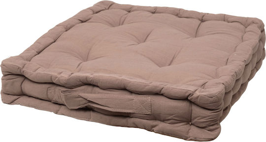 Anna Riska Floor Pillow from 100% Cotton Beige 40x40cm