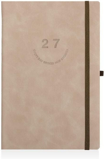 Ekdosis Εβδομαδιαίο Ημερολόγιο B5 2027 Μπεζ 17x25εκ.