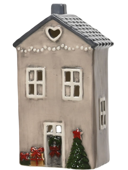 Kaemingk Коледна Декоративна Сива Къщичка 20x10.7x8cm