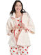 Jeannette Lingerie Winterlicher Damen Morgenmantel in Elfenbein