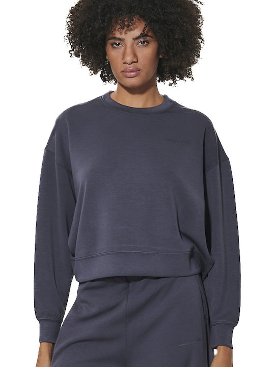 Body Action Gekürztes Blaues Damen-Sweatshirt