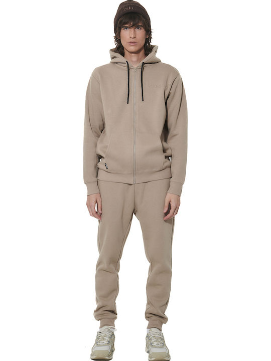 Body Action Jogginghose mit Elastikbund Beige