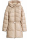 Women's Beige Winter Puffer Jacket