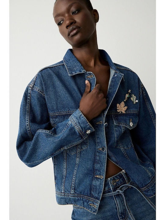 Women's Jean Jacket Dirty Blue Denim