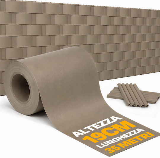 Bakaji Plasă / Pânză de Umbrire Maro Tabac la Rolă cu Acoperire din PVC 35m 450gr/m² Bakaji Plasă / Pânză de Umbrire Maro Tabac la Rolă cu Acoperire din PVC 35m 450gr/m²