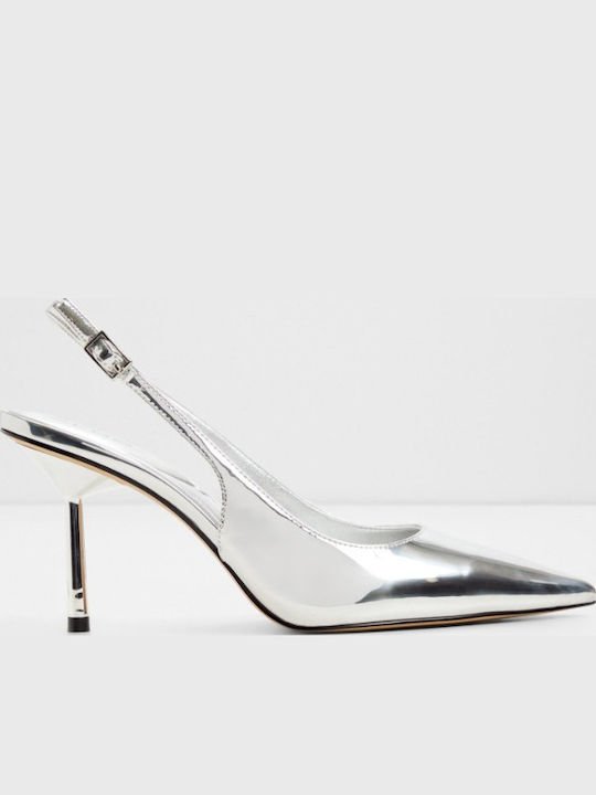 Aldo Seralina Silver Pointed Toe Heels
