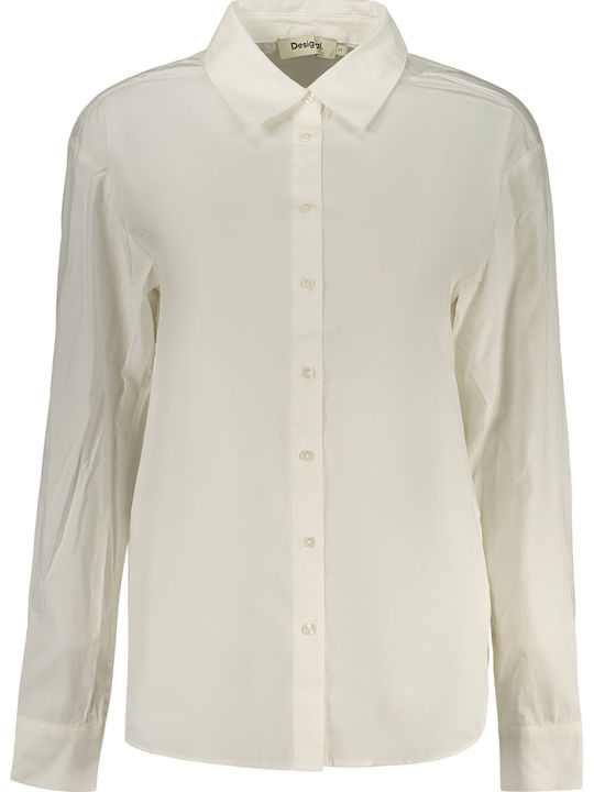 Desigual Black Long Sleeve Women's Cotton Shirt
