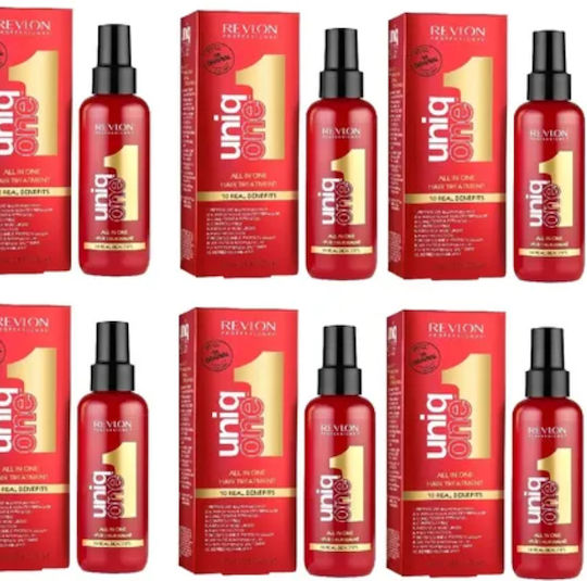 Revlon Uniqone Original Hair Treatment Set for All Hair Types with Spray 6 Pieces