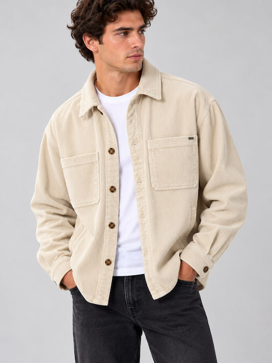 Funky Buddha Μακρυμάνικο Κοτλέ Overshirt σε Φαρ...
