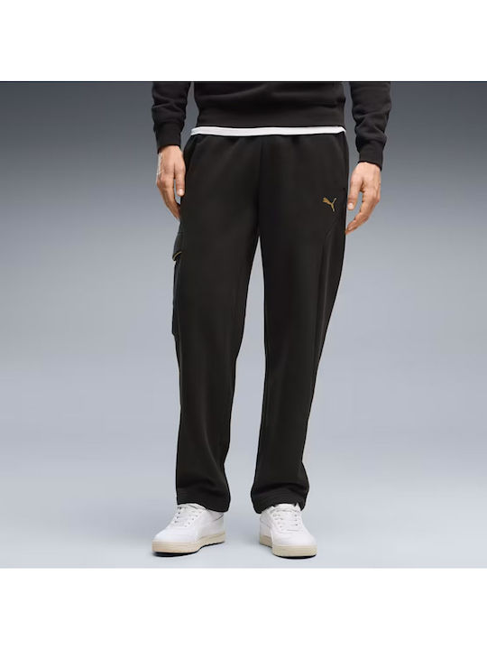 PUMA Pantaloni de trening Cargo Sport Holiday cu manșete elastice Negri PUMA Pantaloni de trening Cargo Sport Holiday cu manșete elastice Negri