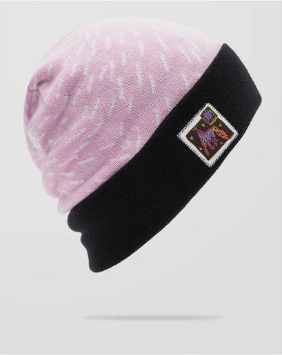Men's Knitted Beanie in Pink