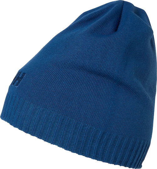 Brand Beanie Unisex Knitted Beanie in Blue