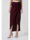 Midi Φούστα Φάκελος Burgundy