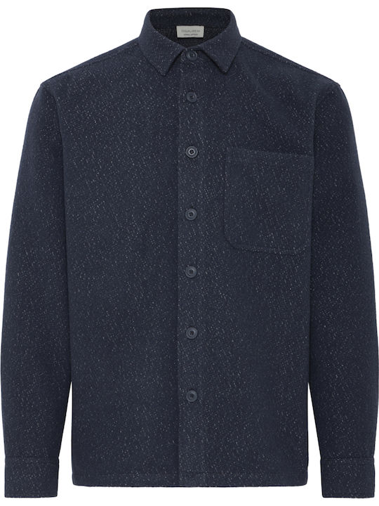 Long Sleeve Denim Overshirt Dark Blue