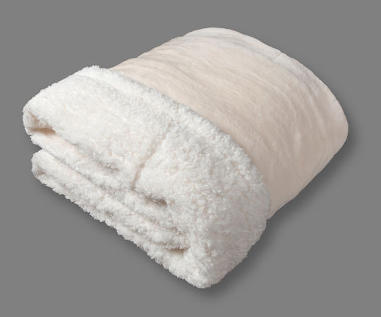 Silk Fashion Fleece-Decke für Doppelbett 220x240 cm Ivory