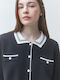Women's Short Sleeve Black Blouse