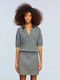 Margy Women's Polo Blouse Dark Grey