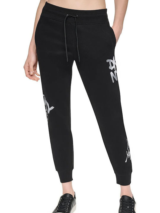DKNY Спортен Панталон С Ластик Черен