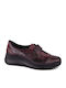 Leather Women's Moccasins in Burgundy 27252-Burgundy