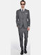 Winter Men's Suit with Vest Slim Fit Dark Grey