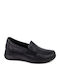 Leather Women's Moccasins in Black 27249-Black