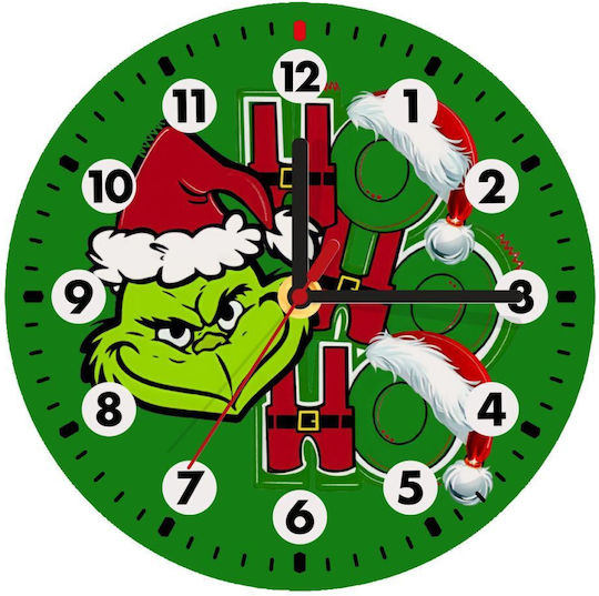 Koupakoupa Grinch Ho Ho Ho Wooden Wall Clock