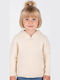 Kids Knitted Hooded Cardigan Ecru