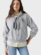 Vintage Women's Hooded Sweatshirt Light Grey Melange