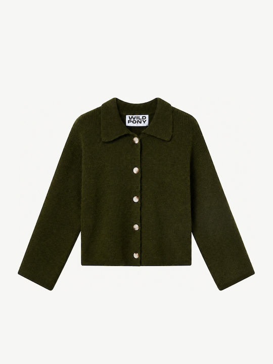 Wild Pony Πλεκτή Ζακέτα Dark Green