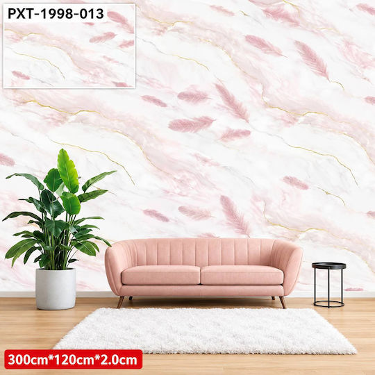 Self-Adhesive Pink Wall Wallpaper 300x120cm