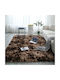 SpitiBazaar Non-Slip Rectangular Furry Brown Rug 80x140cm